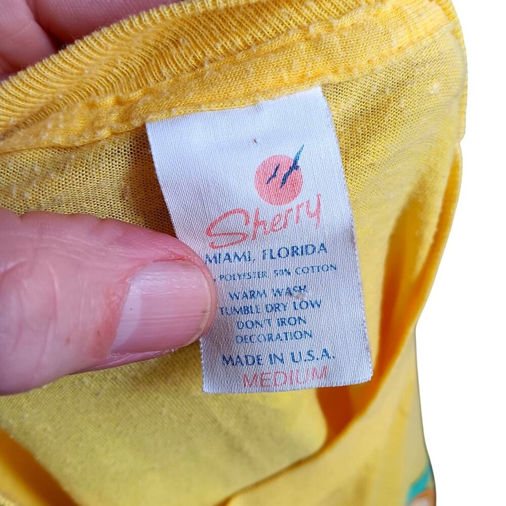 Vintage Small Single Stitch T-shirt Great America Roller Coaster 80's Puff Print - Picture 4 of 7